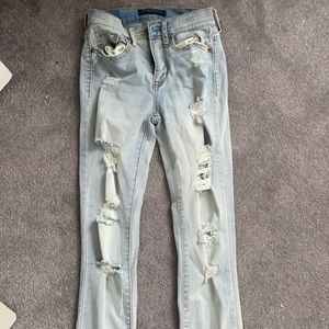 distressed light wash aeropostale jeans